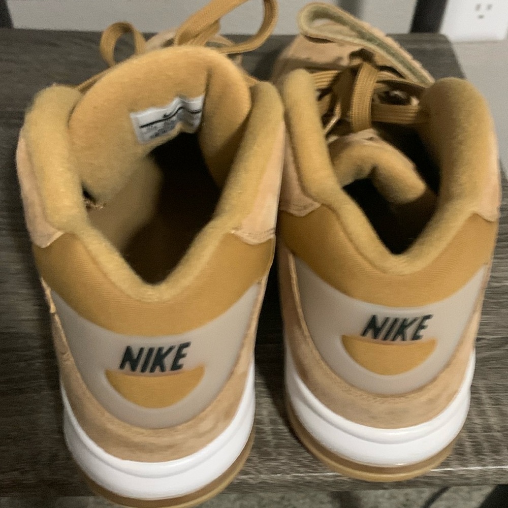 Mens tan suede air max force shoes